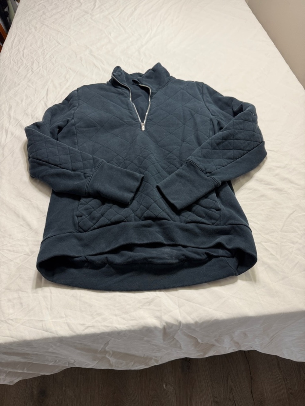 Lululemon Quilted Half-Zip Pullover Sweatshirt - Navy